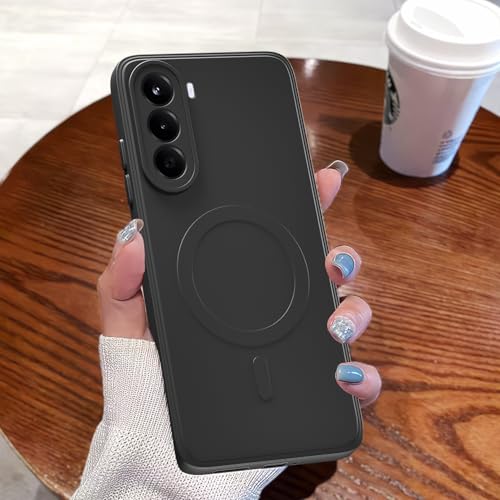 Image of Pikkme Back Cover for OnePlus Nord CE 6 Lite 5G Soft Matte Silicone Mag-Safe Design (Mag-Safe Not Support) Camera Protection | Slim Fit Bumper Cover (Black)