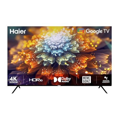 Haier 127 cm (50 inches) 4K Ultra HD Smart LED Google TV L50FG (Black)