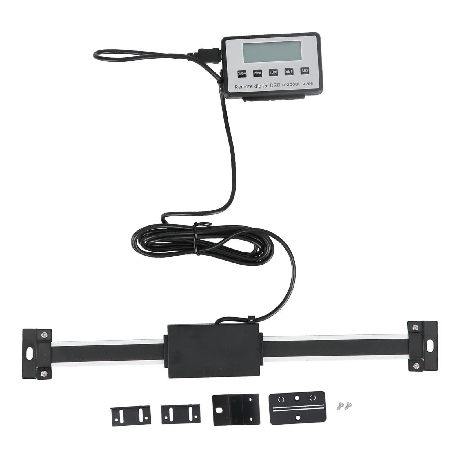 Escala lineal de lectura digital Regla de pantalla LCD de alta precisión con respaldo magnético fuerte para tornos y fresadoras Construcción de aleación de aluminio de acero (0-200 mm)
