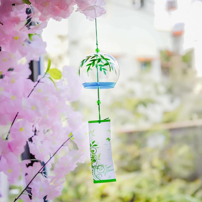 Nostrae by Ekhasa Japanese Wind Chimes for Home Decor, Living Room | Windchimes for Balcony, Garden | Glass Bell Windchime | Outdoor Wind Chime for Vasthu Serenity | Japanese Decor Items for Gift-image-29