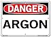 Vestil SI-D-47-C-AL-080 ARGON Danger Sign, Aluminum, 0.080" Overall Size, 14.5" W x 10.5" H