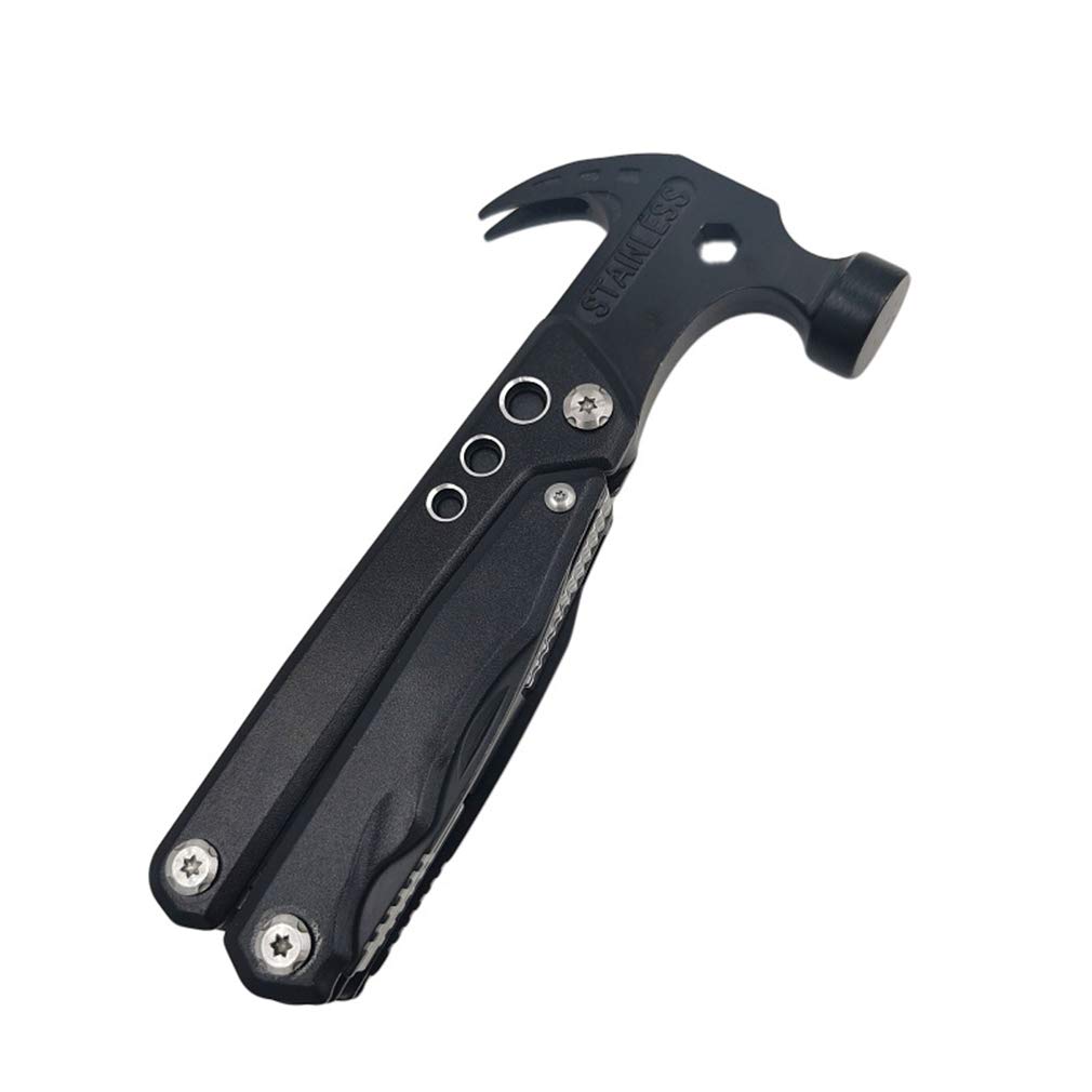 Multitool Pinces, Pinces Pliant Kits Multifonctions Sécurité Marteau Pliant Tire-Bouchon Outils De Verrouillage Couteau en Plein Air Portables, en Cas d'urgence