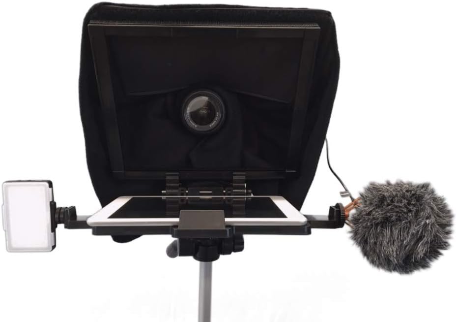 Professional and Portable Teleprompter with Aluminum Case