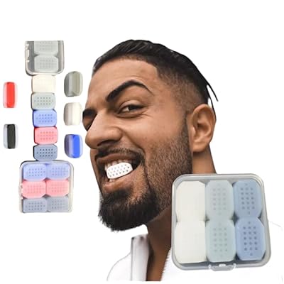PRIMUZ Jawline Exerciser,Suitable for Both Men and Women, A Box of 6 Silicone Jaw Sculptors Can Exercise and Tone The Lines of The Chin and Face
