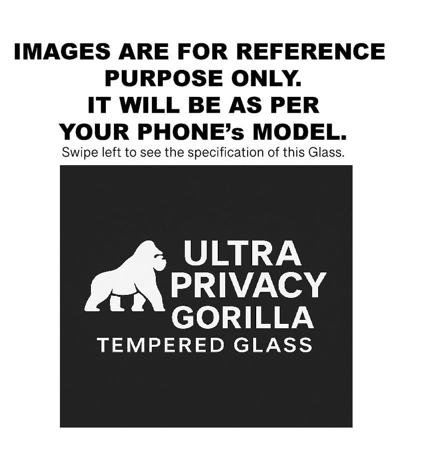 Image of Ultra Privacy Gorilla Tempered Glass for Moto G45 5G,Anti-Spy,Military Grade Protection, 9H, Scratch-Resistant, Ultra-Clear,Anti Fingerprint,With FREE Installation kit.