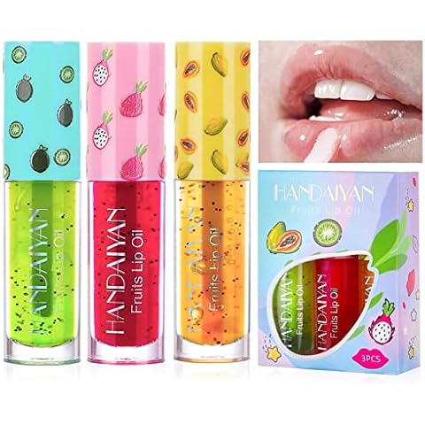Clear Lip Oil | Clear Lipgloss - Lip Glow Fruit Gloss , Hydrating Non-Sticky Lip Oil For Daily Makeup Yatoiasu Cover