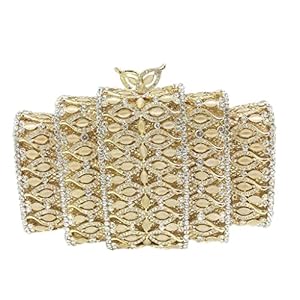 LKESWLE Hollow Out Crystal Women Avond Tags Stones kralen bruidskoppeling bruids portemonnee (Color : As shown, Size : One size)