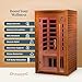 DYNAMIC SAUNAS Barcelona 1- to 2-Person Low EMF FAR Infrared Sauna with Red Light Therapy & Bluetooth Speakers | Personal Indoor Dry Heat Sauna for Home & Gym – Made from Canadian Hemlock