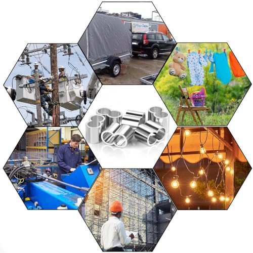 SWTYExt 50 Pezzi Morsetti a Doppio Manicotto 8mm