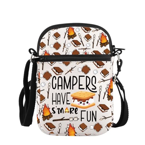 PLITI Camping Gift Camping Lover Gift Campfire Gift Campers Have S'more Fun Camper Crossbody Bag For Women