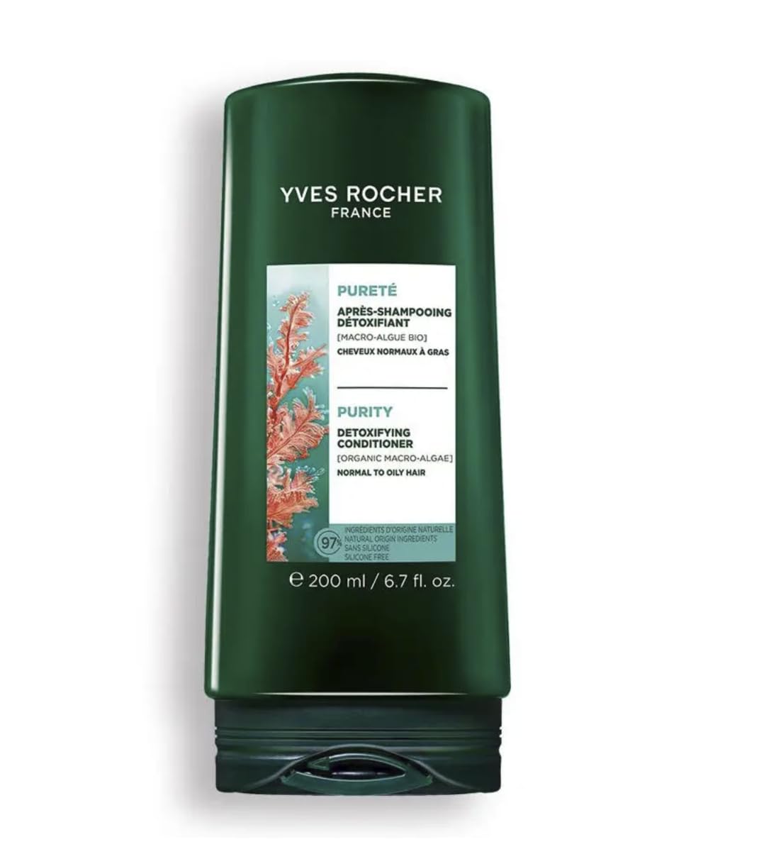 Yves Detox & Deep Cleansing Hair Care Set for Oily Hair Purifying Shampoo 300 ml/10.1 flOz Lightweight Conditioner 200 ml/6.7 flOz Microalgae Extract