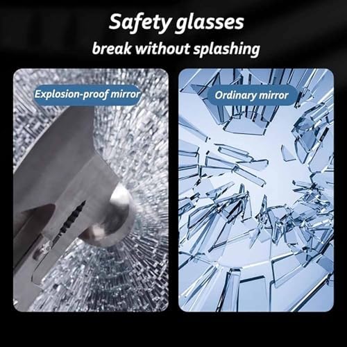 Dimmable Smart LED Bathroom Mirror with Anti-Fog, Modern Semicircle Wall-Mounted Design, Frameless Decor, Available in 43", 47", 51" Sizes, Left/Right Cut (35"x24")