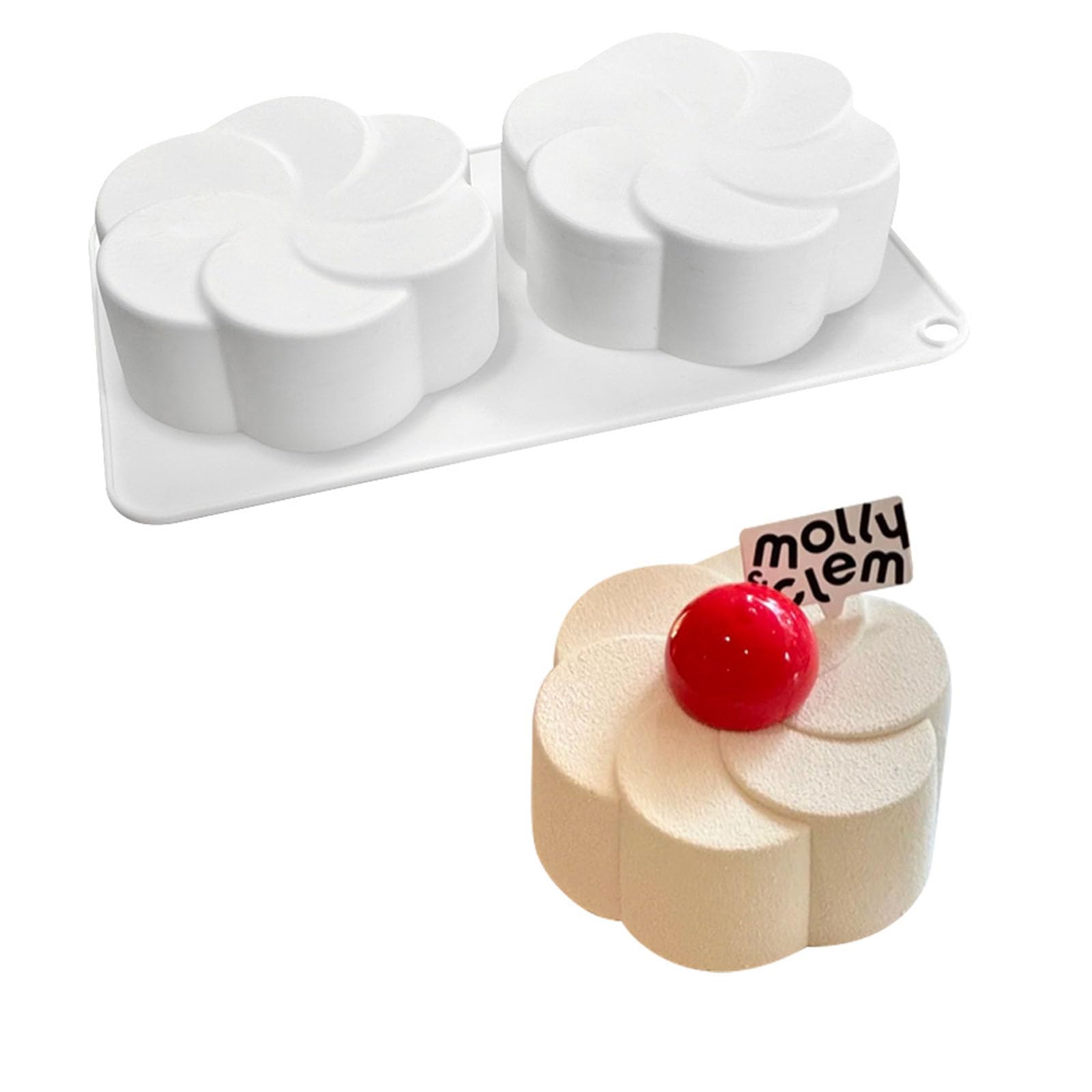 APGLSXY Silicone Molds in Flower Shape Flexible Silicone Flower Shape Mousses Cake Making Molds for Baking and Crafting Decorative Cakes