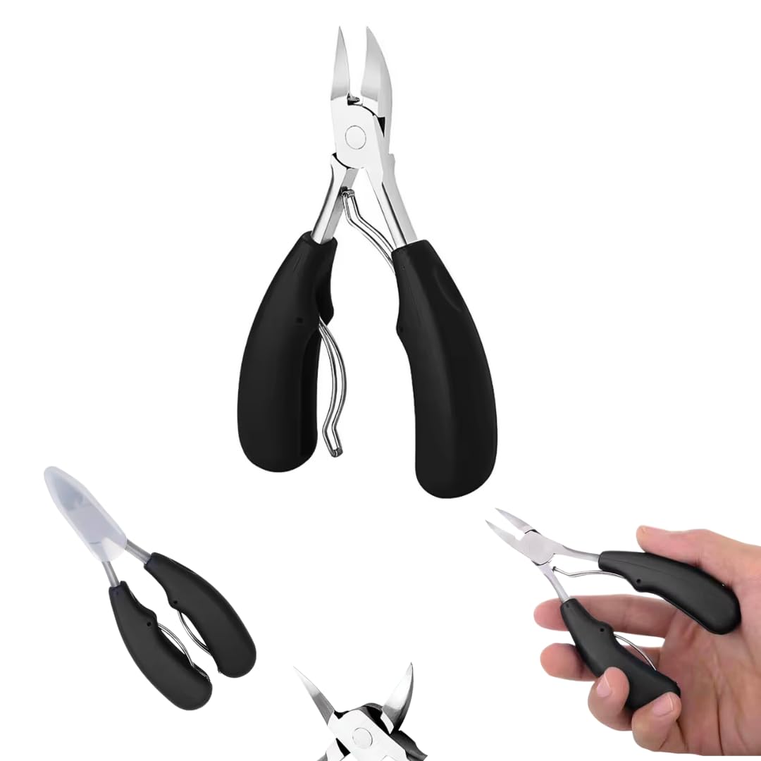 QUALITYLUX Cortauñas Para Manos y Pies, Cortador de Uñas Profesional, Apto Para Uñas Gruesas, Alicates Uñas De Acero Inoxidable, Alicates Para Pedicura y Manicura, Nail Clipper Profesional