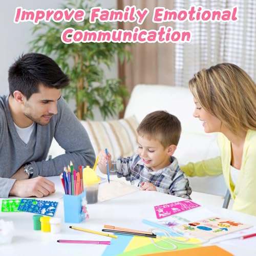 12 Stück Stoffbeutel zum Bemalen für Kinder, 17×13cm DIY Kinder Umhängegeldbeute mit 4 DIY Malschablonen 12 Buntstifte 4 Blatter Diamant-Aufkleber, Kleine Schultertaschen für Schule Party Geburtstag