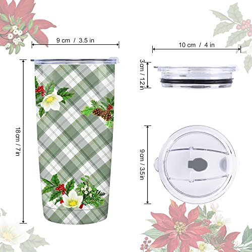 NymphFable 20oz Navidad Flor Taza Termo Cafe para Llevar Taza Termica Acero Inoxidable Taza Personalizada - Imagen 3