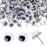 PH PandaHall 100pcs Black Thumb Tacks Wiggle Googly Eye Push Pins Eye Wall Pin Creative Push Pins Tacks 10mm Decorative Thumbtacks Small Cork Board Pushpin for Map Bulletin Board Photo Office Home
