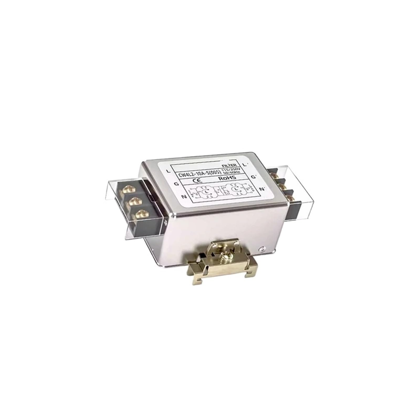 MBPAIHOP CW4l2-S (005) 3A to 40A single-phase power filter CW4L2 Bipolar guide terminal block 220v AC power supply anti-interference(40A)
