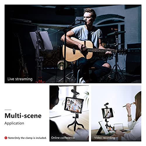 NEEWER Tablet-Stativhalterung Adapter, um 360°drehbarer Universal-Tablet-Klemmhalter für iPad, Galaxy-Tab und andere… – Bild 8