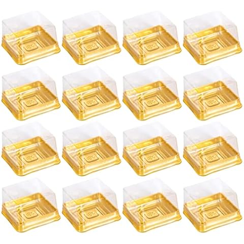 DOITOOL 100 Pcs Mini Clear Cake Boxes Cover