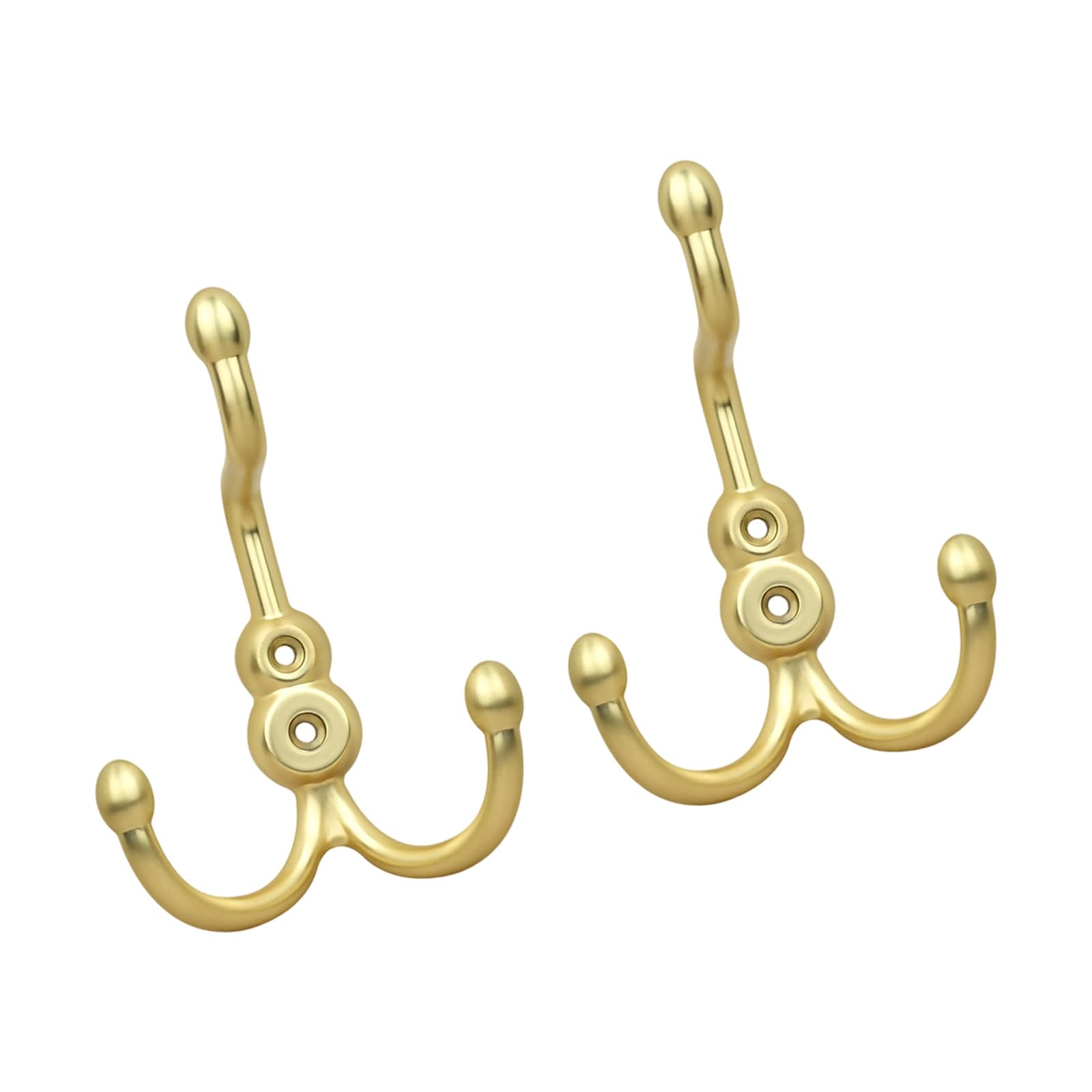 Nucelit Brushed Copper Large Of 2 Multipurpose Space Saving Double Hooks For Bathroom Kitchen Cabinet Clothes And Hats Hanger Wardrobe Hooks
