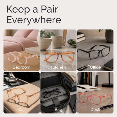 Image of CCVOO Reading Glasses for Women, Eye glasses, Blue Light Readers for Women, Cheaters