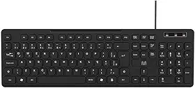 Teclado com Fio Multi USB com 3 Níveis de Ajuste de Altura, Teclas Silenciosas e LEDs Indicadores – Preto TC144
