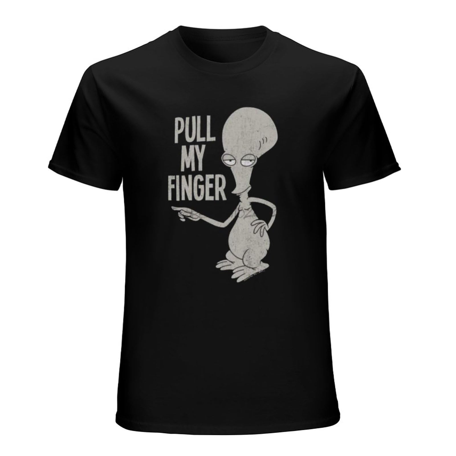 American Dad Roger Pull My Finger Mens T-Shirt Black Graphic Unisex Tee Shirt M