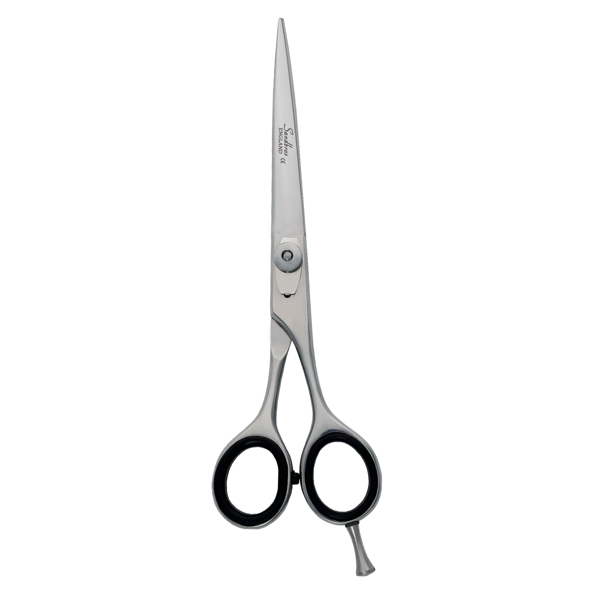 Sandbros Silver Professional Barber Hairdressing Haircutting Scissors Shears 7 Inch High Carbon Japanese Style