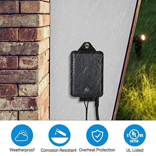 DEWENWILS 60 Watt Outdoor Low Voltage Transformer with Timer and