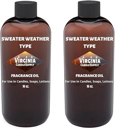 Aceite de fragancia Sweater Weather (nuestra versión de la marca) (botella de 32 onzas) para hacer velas, hacer jabón, hacer tartas, aerosoles de