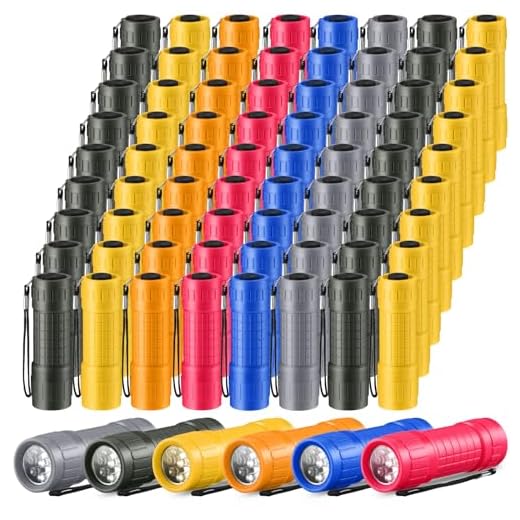 Tujoe 36 Pcs Mini Flashlights Bulk for Kids, Small Assorted Colors Handheld 9 LED Flashlights with Lanyard for Class Teaching, Night Reading, Party Favor, Emergency(Lovely)
