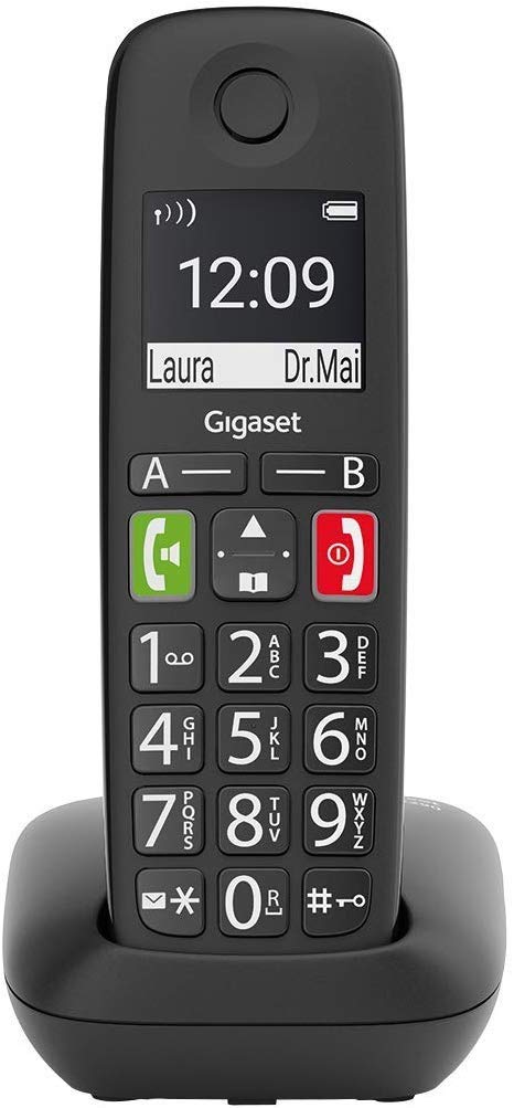 Gigaset E290 Duo Terminal téléphonique analogique avec Identification de l'appelant Noir E290 Duo, Noir, 5,08 cm (2