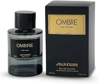Jean Rish Ombre Perfume for Men Eau De Parfum, Long-Lasting Luxury Fragrance, Made In USA - Lemon, Mint, Green Apple, Vanilla, Cedar Scent - 100ml / 3.4 oz