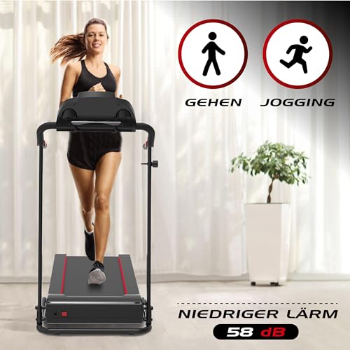 Elektrische loopband voor thuis, loopband, opvouwbaar, 10 km/u, 12 km/u, 1-2,5 pk, 12 vooraf ingestelde programma's, lcd-display 1-10 km/u, 1-12 km/u, model 2023, handmatige helling met 3 niveaus - Afbeelding 5