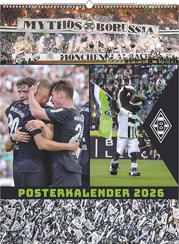 N Neumann - Borussia Mönchengladbach 2026 – Wandkalender XL 48x64 cm mit 12 Monatsblättern, internationalem Kalendarium & Spiralbindung, ... mit Spielerfotografien: Posterkalender 2026 N Neumann - Borussia Mönchengladbach 2026 – Wandkalender XL 48x64 cm mit 12 Monatsblättern, internationalem Kalendarium & Spiralbindung, ... mit Spielerfotografien: Posterkalender 2026