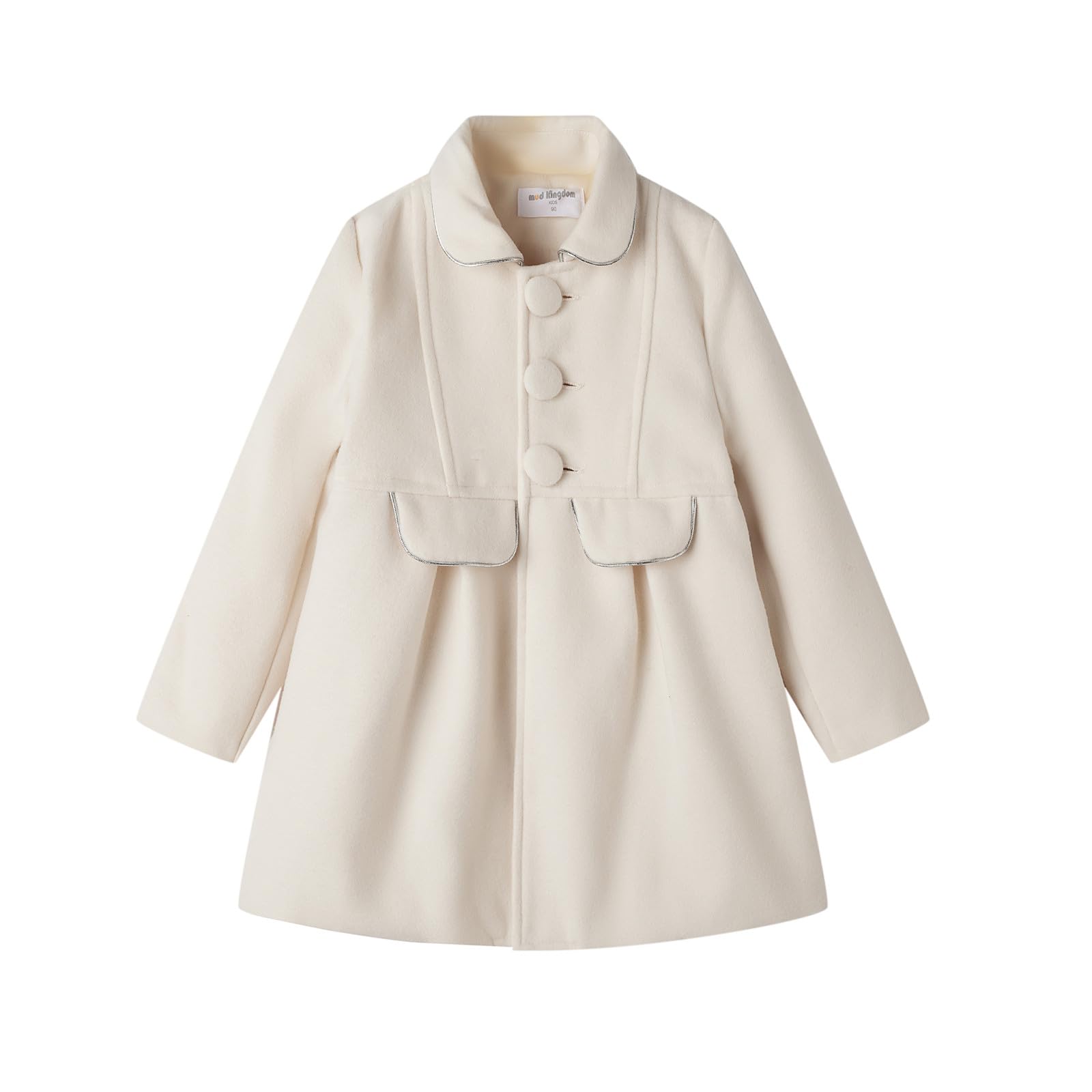 Mud Kingdom Girls Peacoat Dress Coat Faux Wool Lapel Outerwear