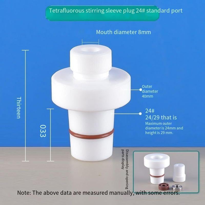 Tapón de manga agitadora de PTFE, agitador de laboratorio con boca de tierra estándar 24/29(PTFE stirring sleeve 24 standard)