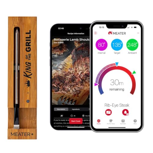MEATER Plus Thermometer, Brown Sugar, King of the Grill, Bluetooth, 165ft