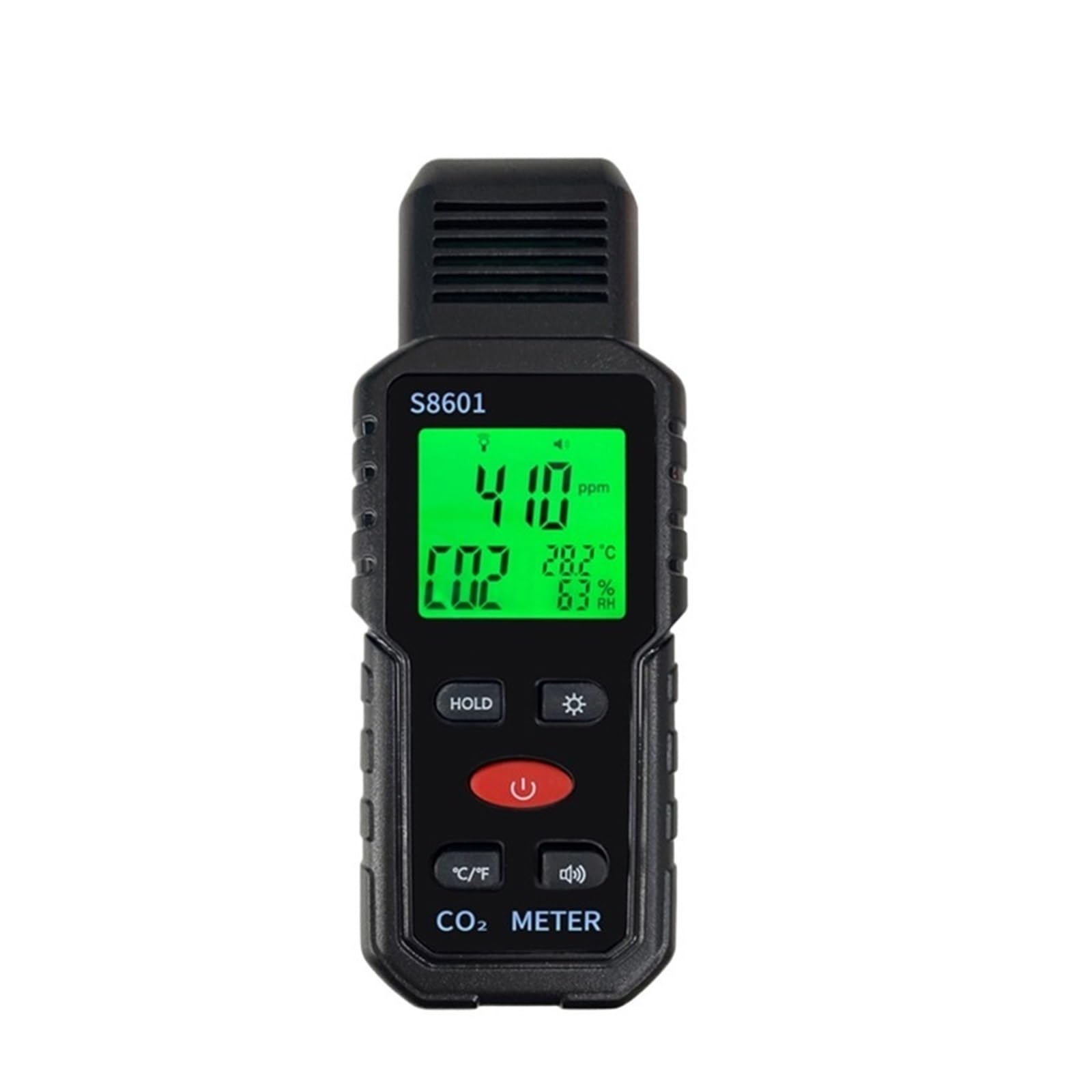 Qlnzagvfrde S8601 Air Quality Monitor, Co2 Detector Meter Air Quality Monitor Temperature Humidity Sensor(S8601)