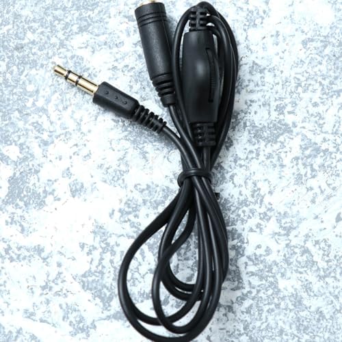 Cable de extensión auxiliar 3.5mm 1m con control de volumen miniatura 7