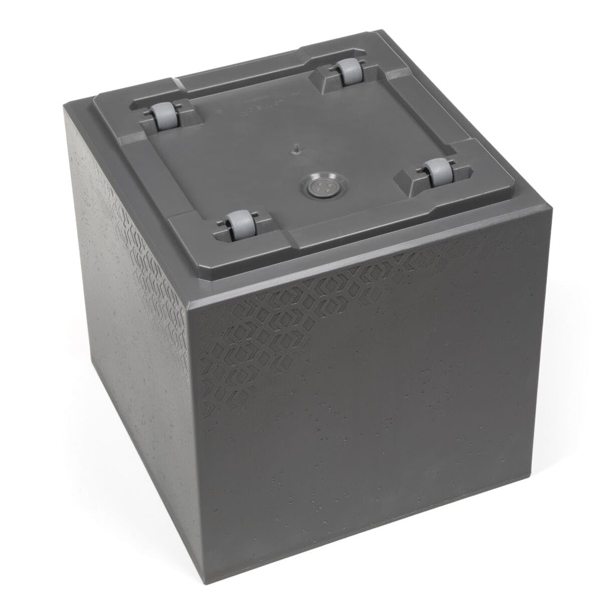 LAMELA - Bandeja para Plantas con Ruedas (40 cm, 36 L, Maceta de plástico, Cubierta para macetas con Drenaje, Interior y Exterior, Resistente a la Intemperie y fácil de Limpiar, Color Negro
