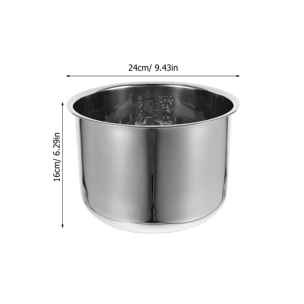 Repuesto De Olla Interior De Acero Inoxidable De 6 L Para Olla Arrocera: Revestimiento Antiadherente Universal Con Marcas De Medición Para Cocinas Eléctricas Accesorios Para