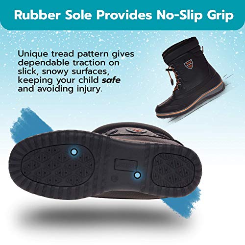 totes Unisex-Child Boys Noah Snow Boot, Black, 44