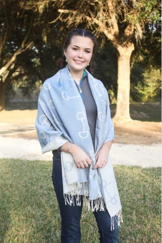 Pashmina Snaffle Bit Thermals - Themed Cold Weather Scarves in Beige, Black4