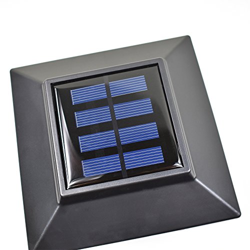 Iglow 8 Pack Black Outdoor Garden 4 X 4 Solar Led Post Deck Cap Square Fence Light Landscape Lamp Pvc Vinyl Plastic #TOP2