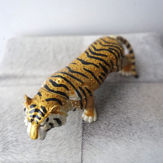 Amazon.co.jp: ウッドギャラリー樹 エナメルボックス 虎 虎の置物