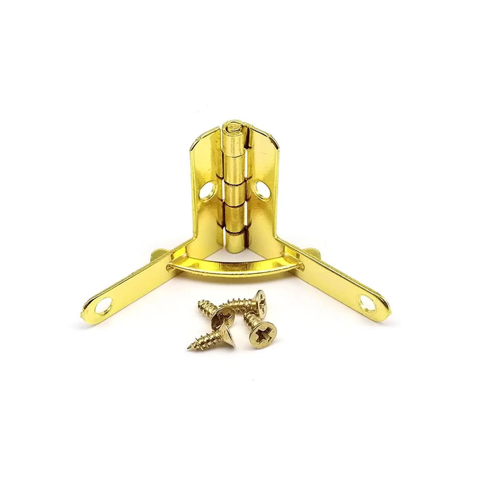 Dmlayhp Gold 12Pc Support Spring Hinge With Screw L Shape 90 Degree For Jewelry Display Chest Wood Case Watch Box(Gold)