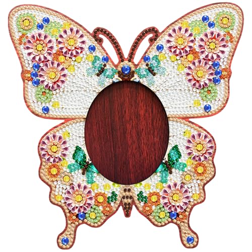 Wooden DIY White Floral Art Painting Kit Photo Frame with