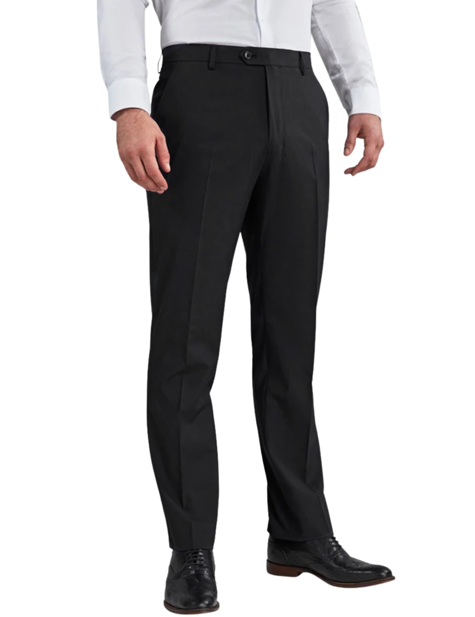 MAGIC SELECT Pantaloni da Uomo Eleganti. Pantaloni da Abito, Taglio Dritto con Pieghe e Tasche da Utilizzare in Ufficio, Lavoro, Cameriere, Impiegato di Magazzino (Primavera-Estate)